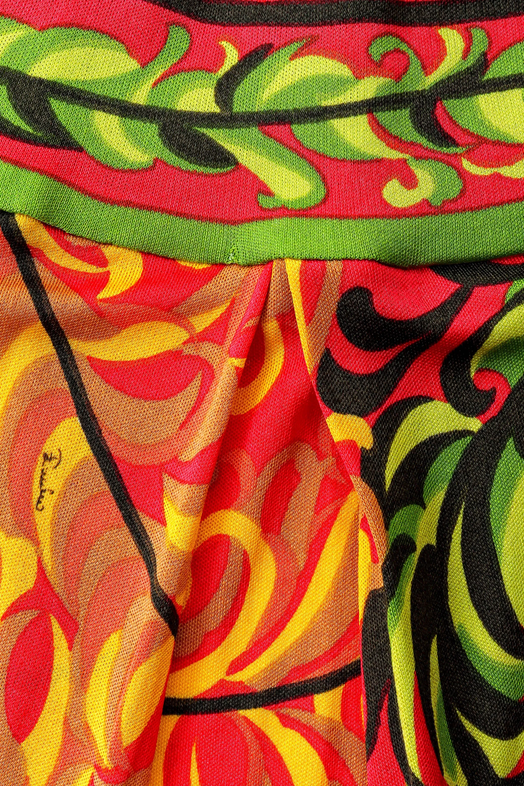 1970s Tropical Halter Tie Dress