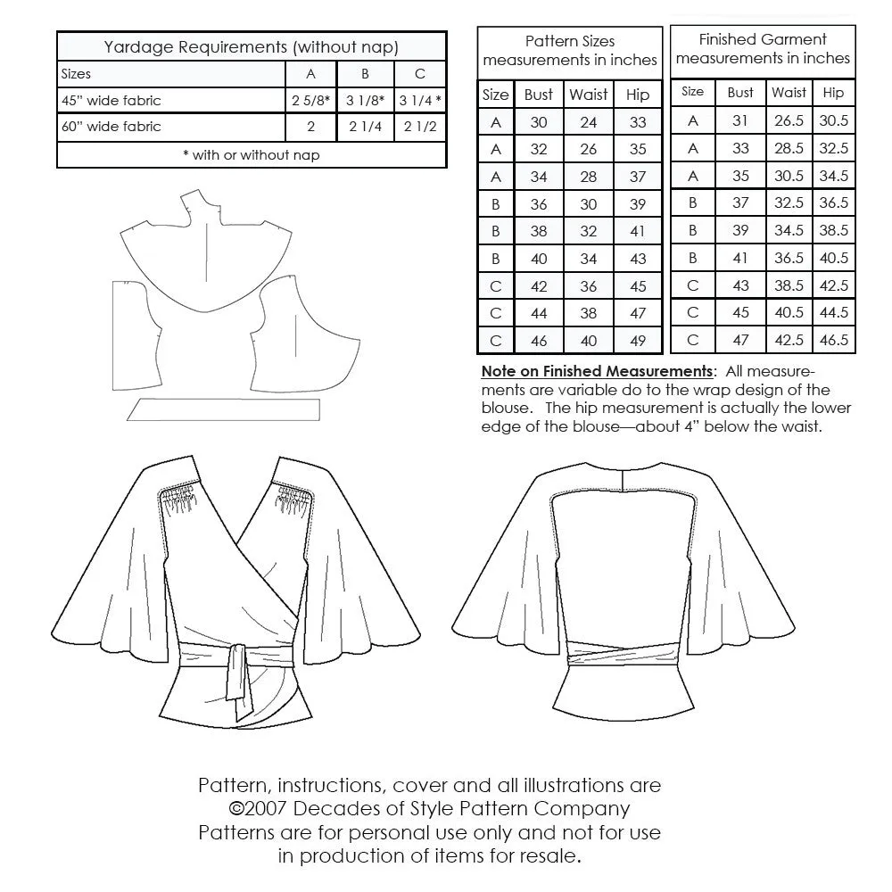 #3005     1930s Butterfly Blouse