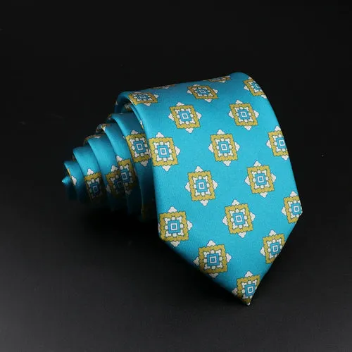 51 Styles Men's Silk Ties Jacquard Striped Plaid Floral 8cm Necktie