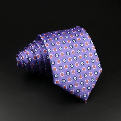 51 Styles Men's Silk Ties Jacquard Striped Plaid Floral 8cm Necktie
