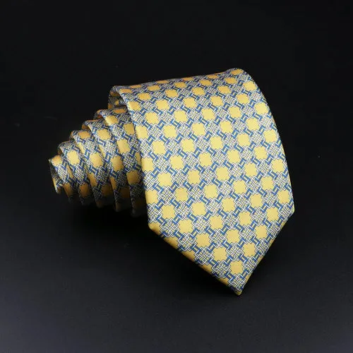 51 Styles Men's Silk Ties Jacquard Striped Plaid Floral 8cm Necktie