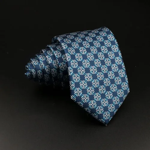 51 Styles Men's Silk Ties Jacquard Striped Plaid Floral 8cm Necktie