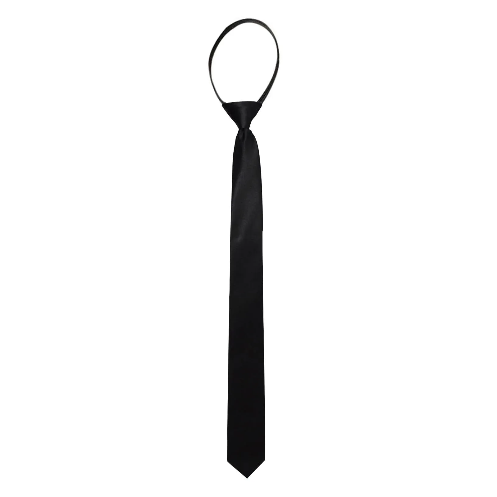 5/8cm Ties Slim Girls Neck Tie Zipper Necktie For Men Women Tie For Boys Girls Suits Gravatas Rubber Pre-tied Tie