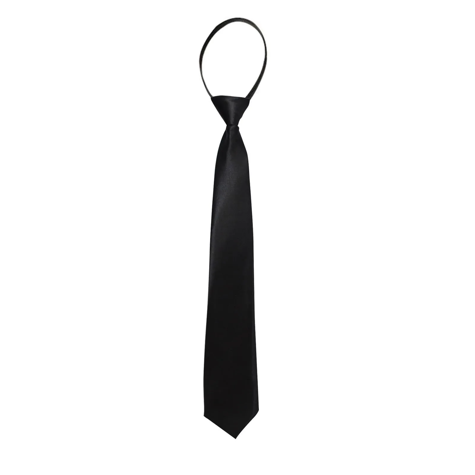 5/8cm Ties Slim Girls Neck Tie Zipper Necktie For Men Women Tie For Boys Girls Suits Gravatas Rubber Pre-tied Tie