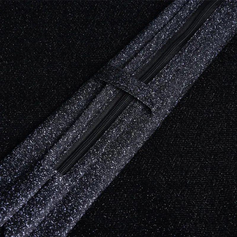 7CM Skinny Zipper Ties Solid & Striped Patterns