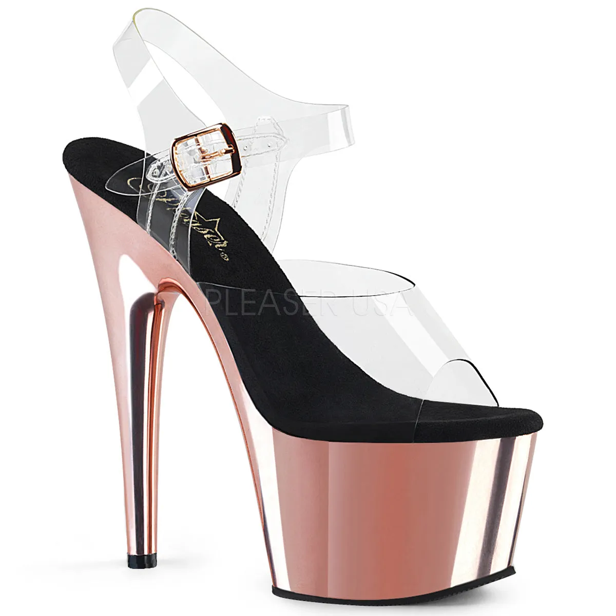 ADORE-708  Clear/Rose Gold Chrome