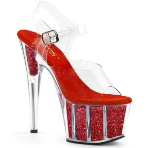 ADORE-708G  Clear/Red Glitter Inserts