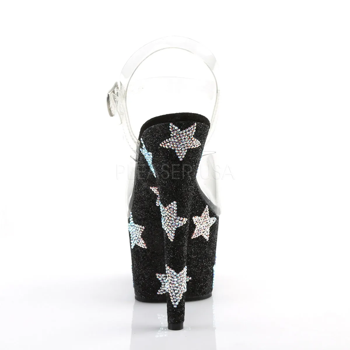 ADORE-708STAR  Clear/Black Glitter-ABRS