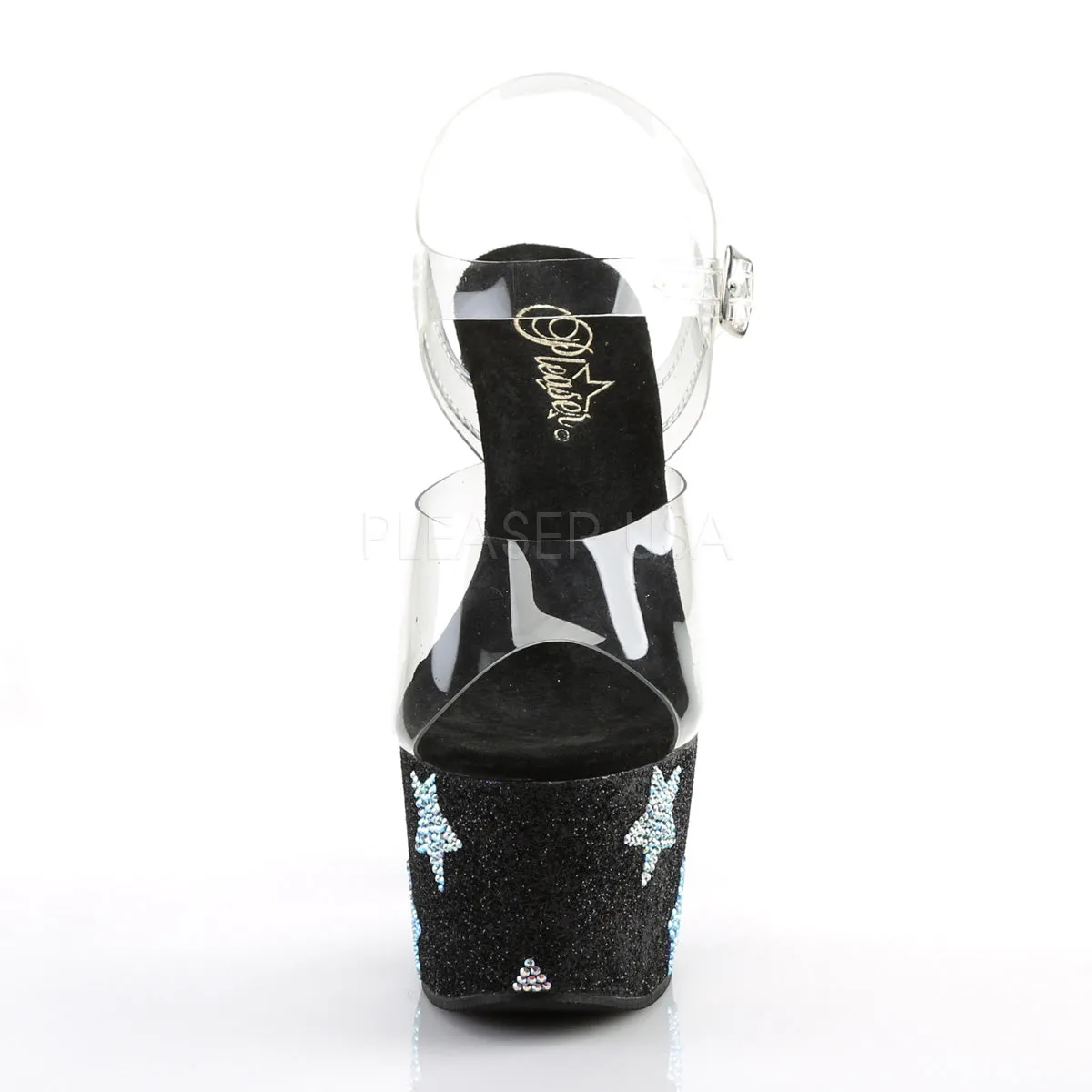 ADORE-708STAR  Clear/Black Glitter-ABRS