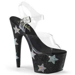 ADORE-708STAR  Clear/Black Glitter-ABRS