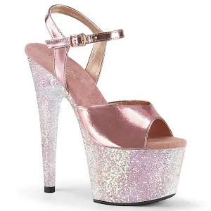 ADORE-709LG  Rose Gold Metallic Pu/Opal Multi Glitter