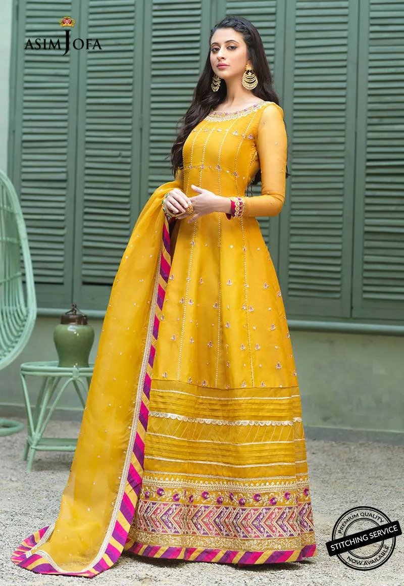 AJFC-42 | Asim Jofa Jashn Collection 2021 | Unstitched Organza Suit