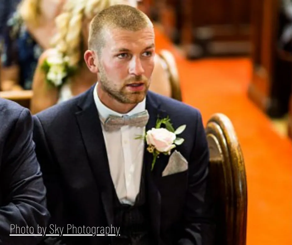 Amelia Grey Tweed Bow Tie & Pocket Square Set