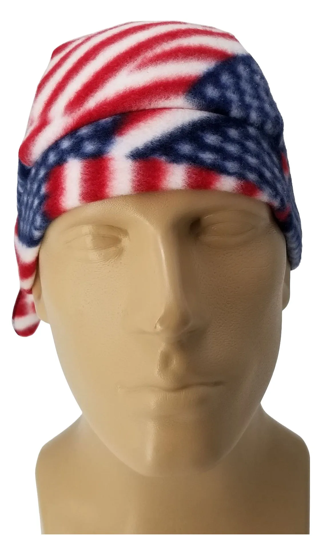 American Flag Chevron Striped Bandana Dorag with Sweatband Doo Rag Made America USA Motorcycle Skull Cap Fleece Helmet Liner