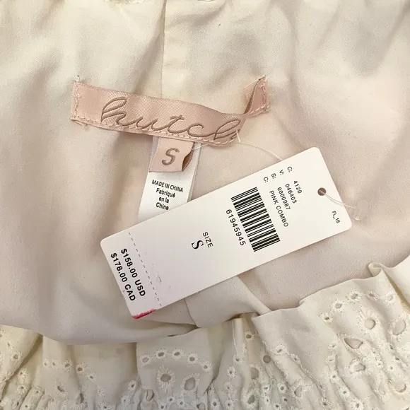 Anthropologie Hutch Striped Eyelet Maxi Skirt