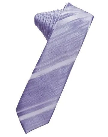 Apple Striped Satin Skinny Necktie