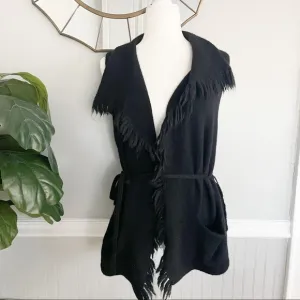 Aritzia Wilfred Free Fifi Italian Wool Alpaca Fringe Sweater Vest