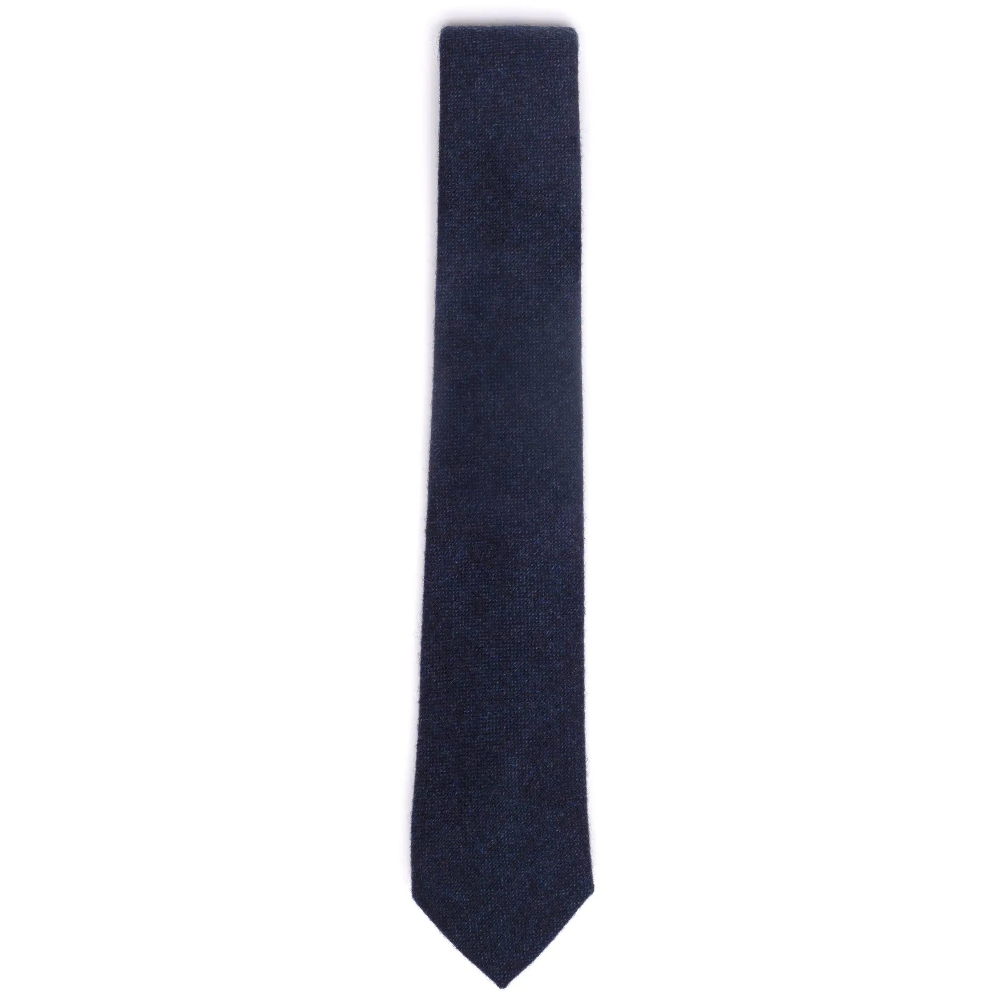 Arthur Navy Blue Tweed Wool Classic Width Tie
