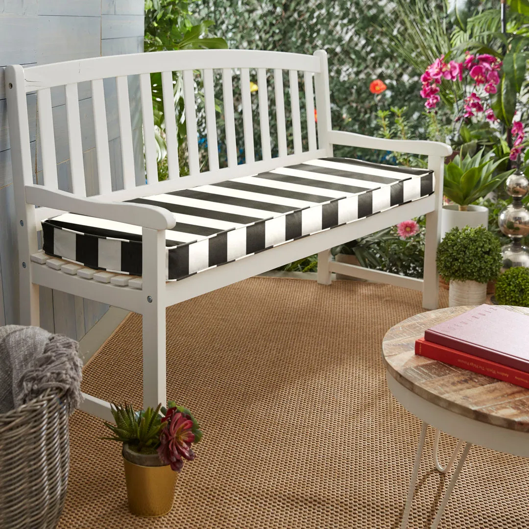 Arusha Stripe Indoor/Outdoor Sunbrella Bench Cushion Rosecliff Heights Size: 2" H x 37" W x 17" D