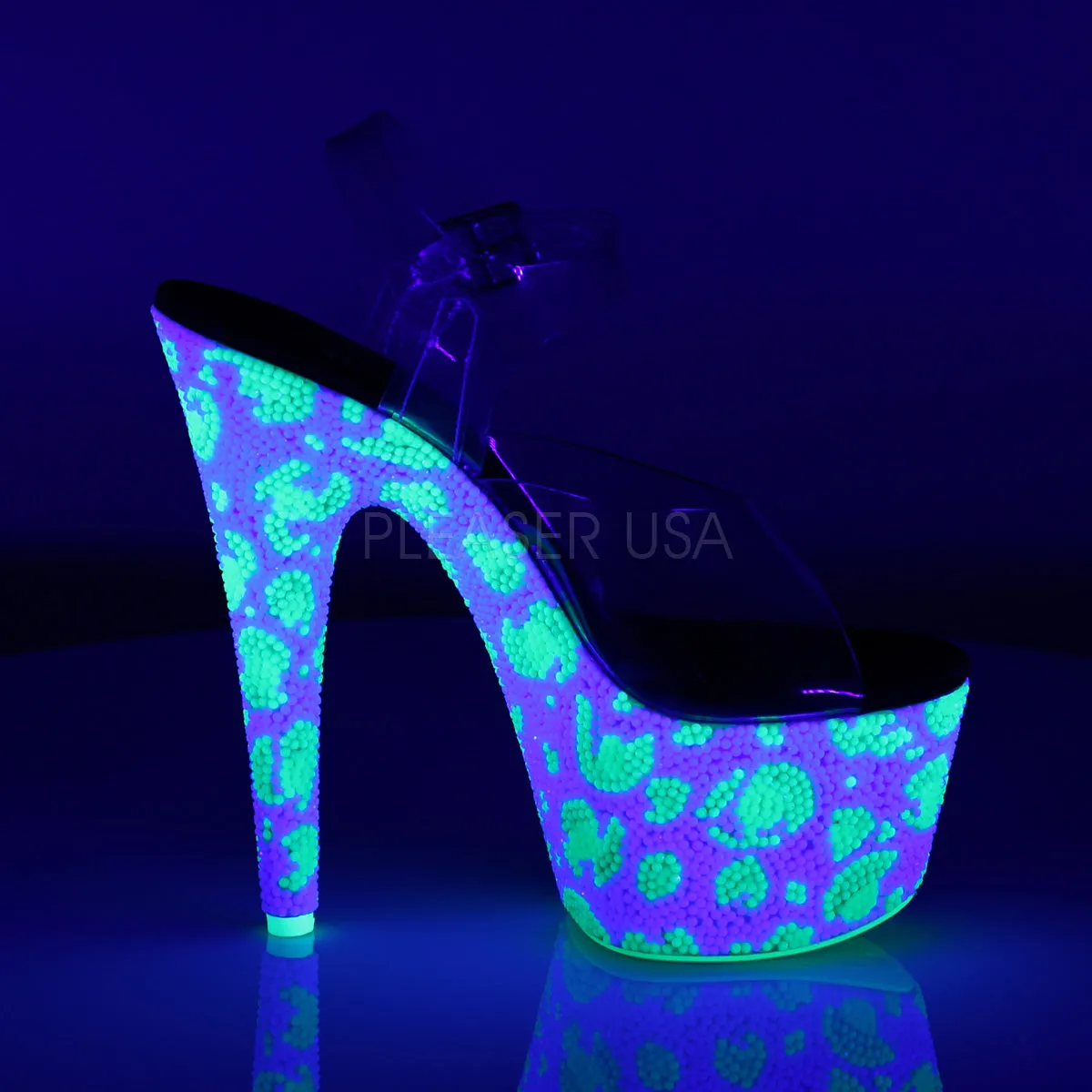 BEJEWELED-708UVLP  Clear/Neon White-Neon Green