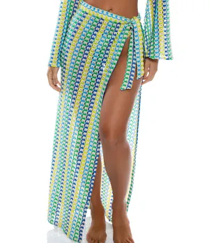 Bell Sleeve Crop-Long Wrap Skirt ::RET