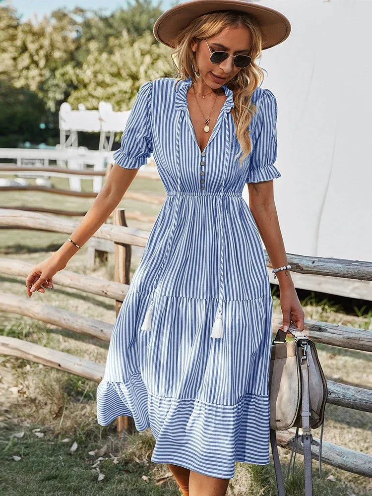 Bernice™ - Classic Striped Dress