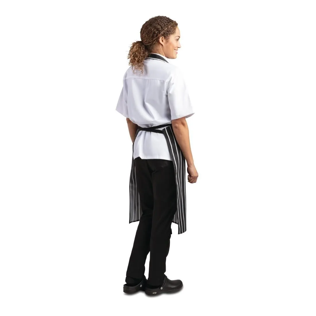 Bib Apron Butchers Stripe Black and White Apron | Single