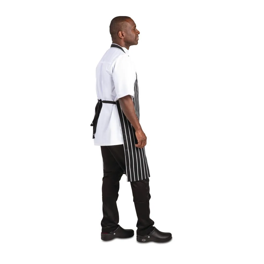 Bib Apron Butchers Stripe Black and White Apron | Single