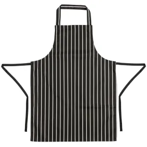 Bib Apron Butchers Stripe Black and White Apron | Single