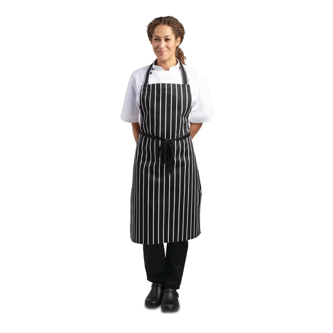 Bib Apron Butchers Stripe Black and White Apron | Single