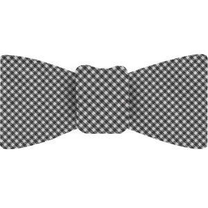 Black & White Shepherd's Check Silk Bow Tie SCHBT-4