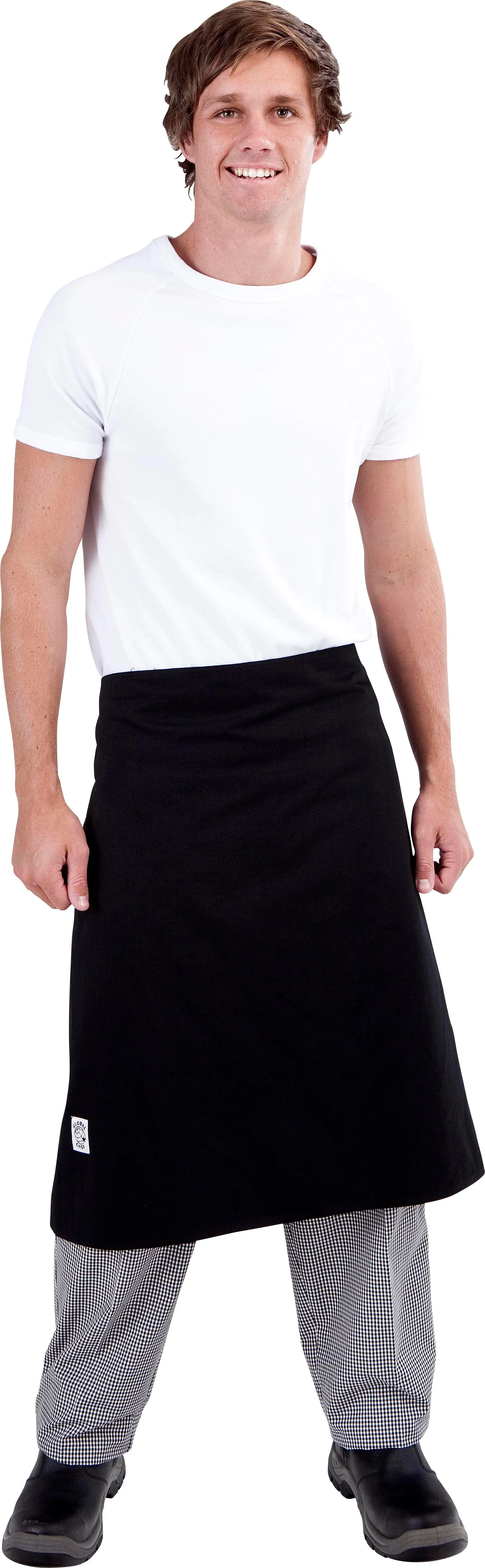 Black Chefs Waist 3/4 Apron