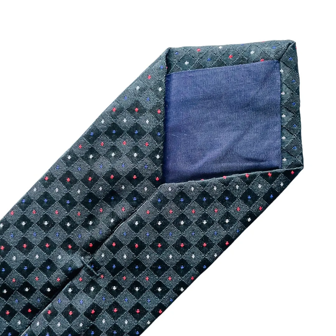 Black Geometric Dot Tie