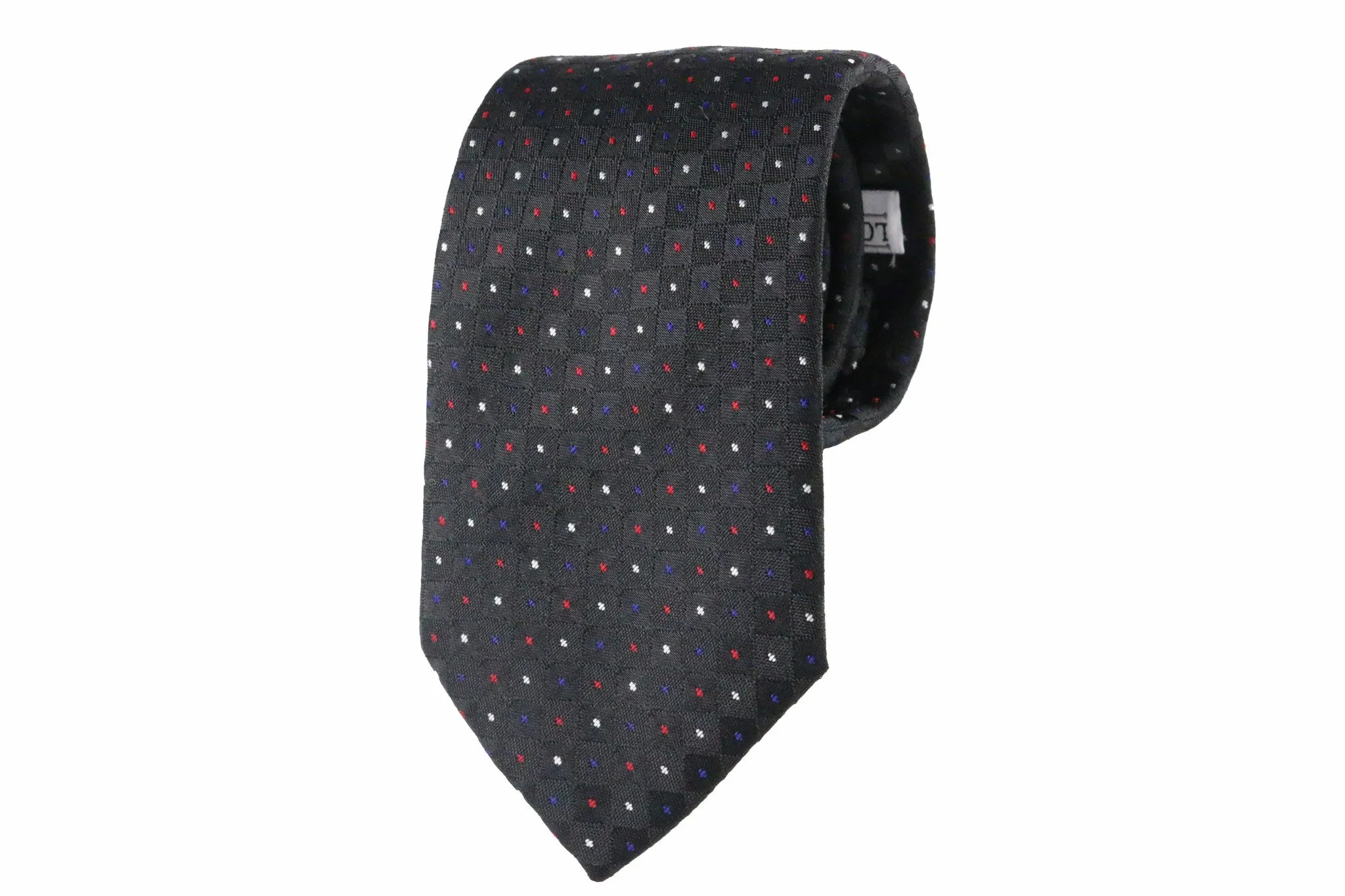 Black Geometric Dot Tie
