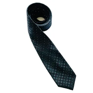 Black Geometric Dot Tie