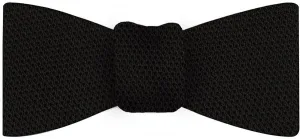 Black Grenadine Fina Silk Bow Tie #GFBT-7