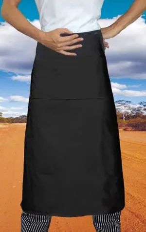 Black Long Waiters 3/4 Apron (Pocket)