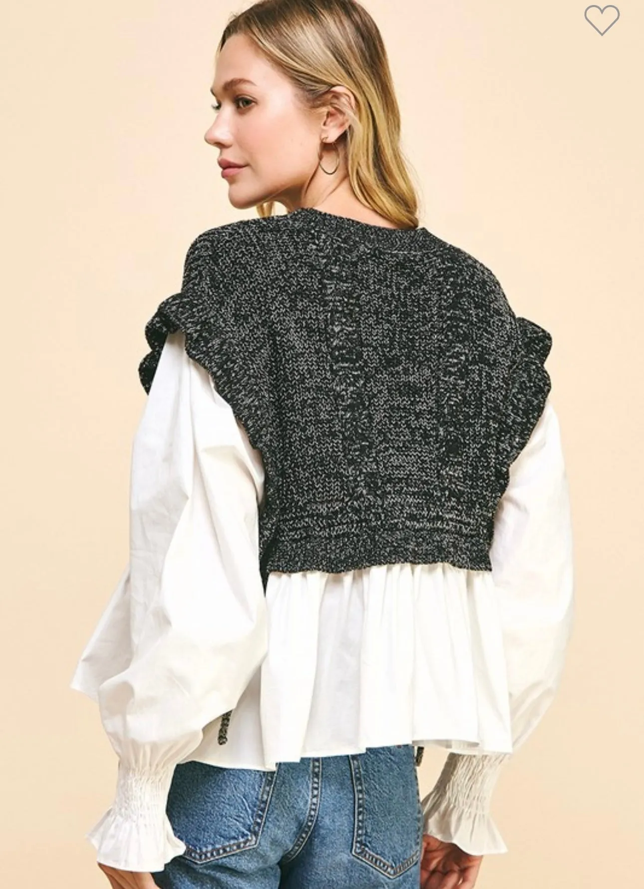 Black Nancy Sweater Blouse