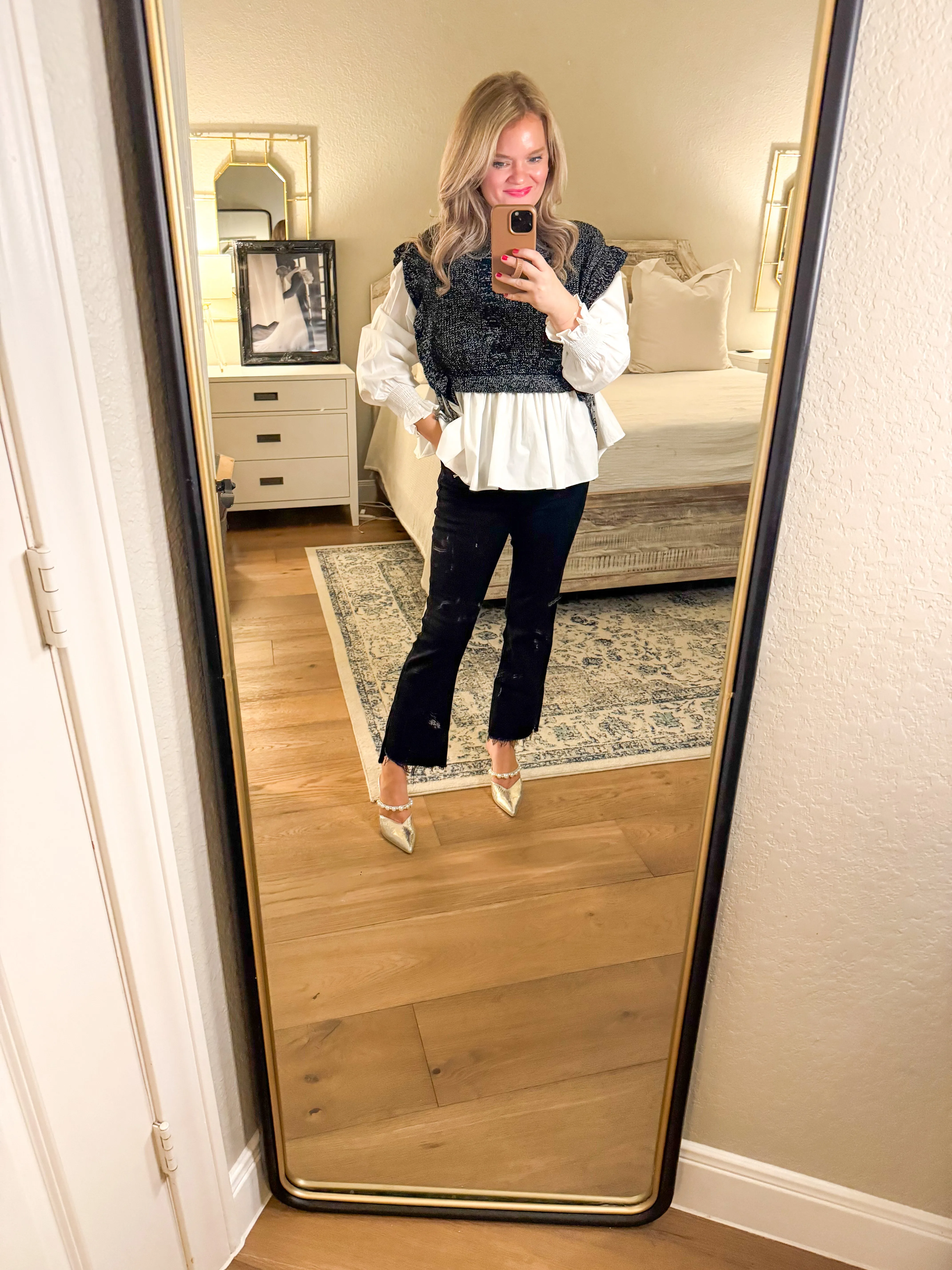 Black Nancy Sweater Blouse
