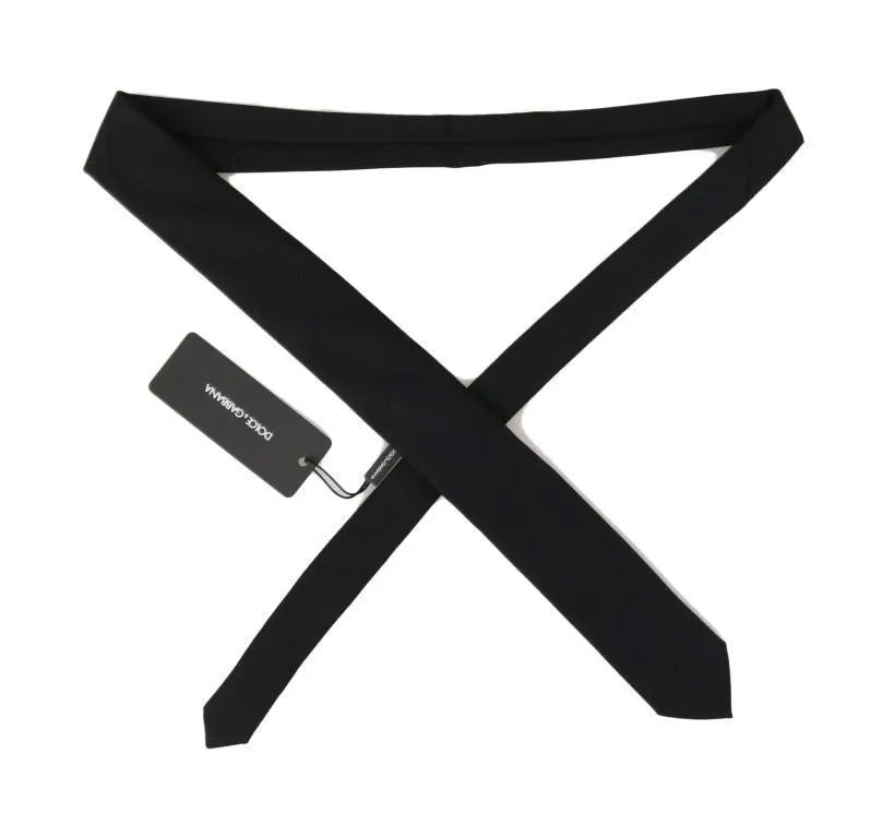 Black Silk Rhombus Pattern Tie