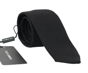 Black Silk Rhombus Pattern Tie