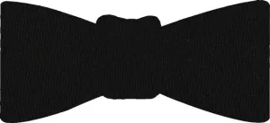 Black Solid Challis Wool Bow Tie #CHSOBT-1
