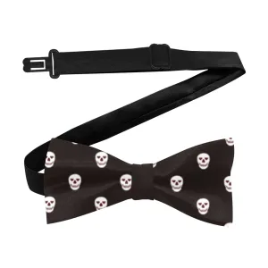 Black White Skulls Bow Tie