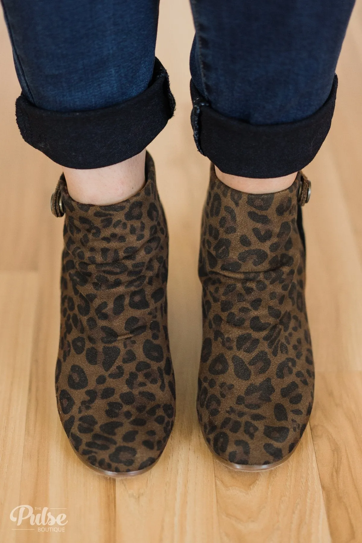 Blowfish Berkeley Wedge Booties- Brown Autumn Leopard