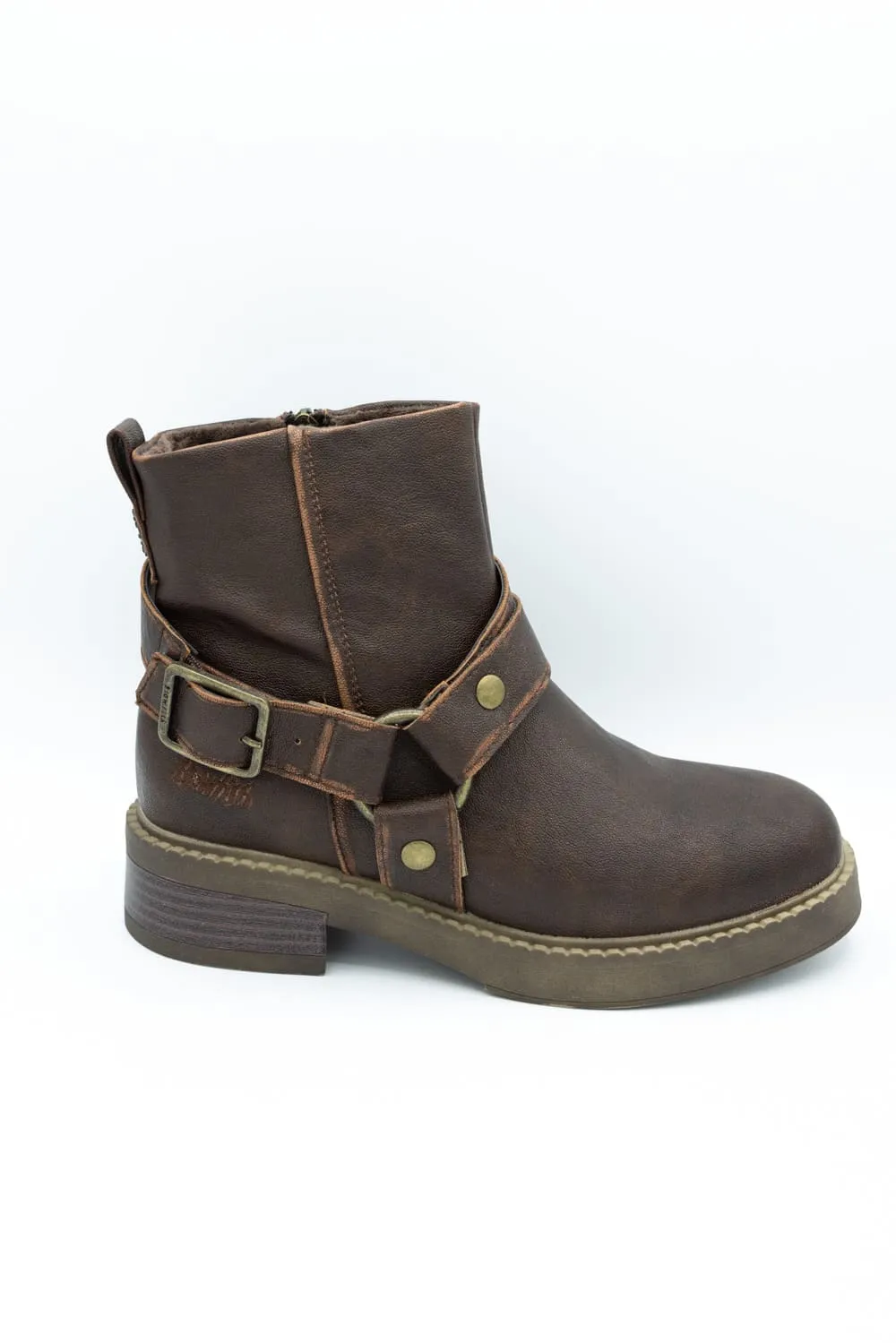 Blowfish Malibu Vella Moto Booties for Women in Brown | J2175S1