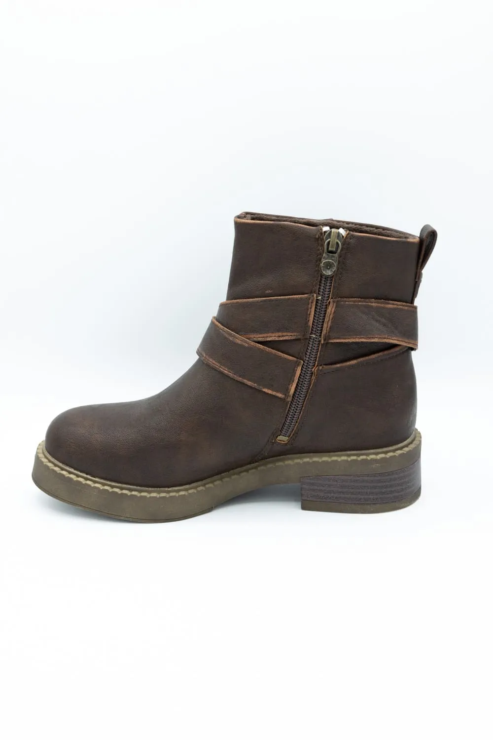 Blowfish Malibu Vella Moto Booties for Women in Brown | J2175S1