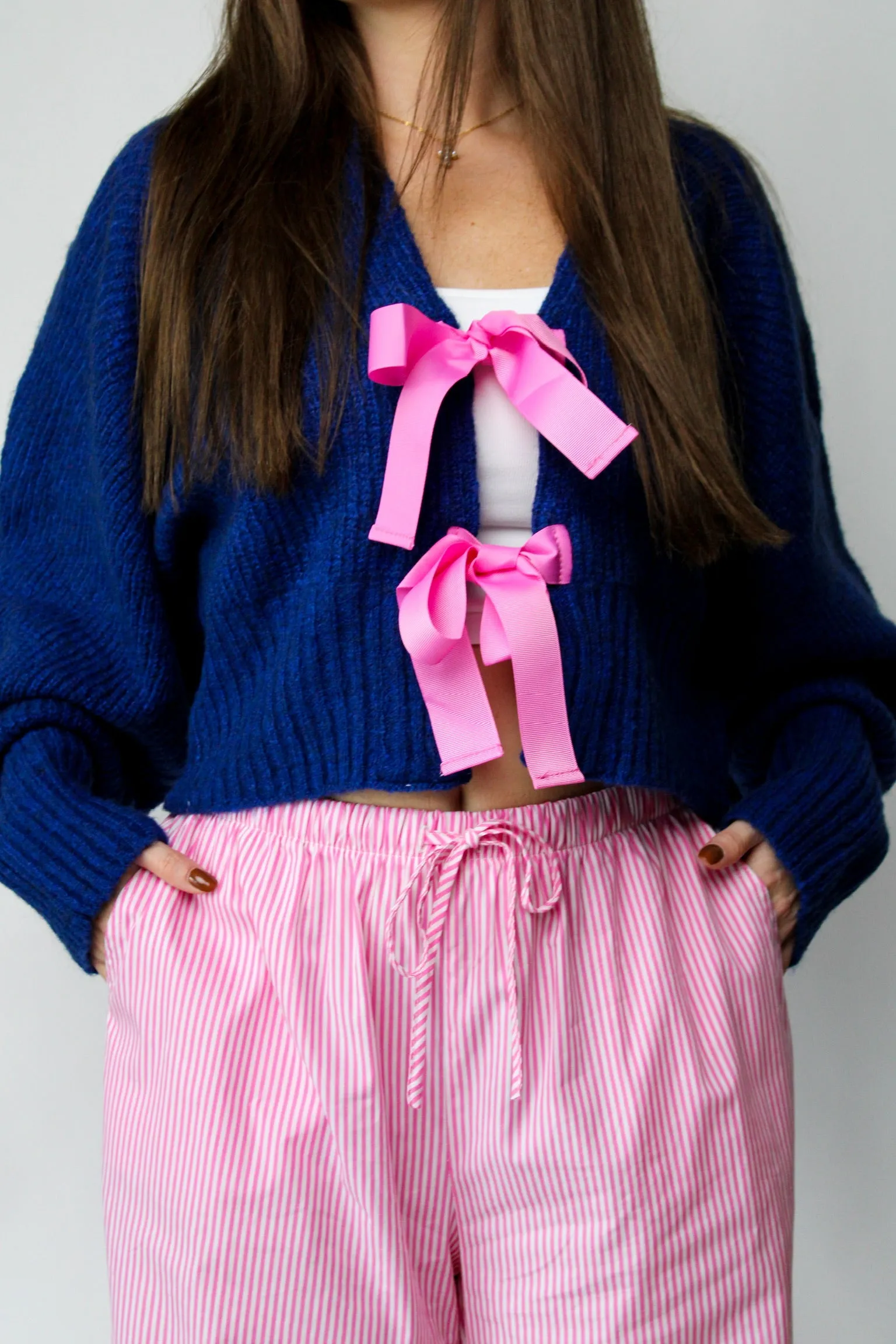 Blue Bliss Bow Cardigan