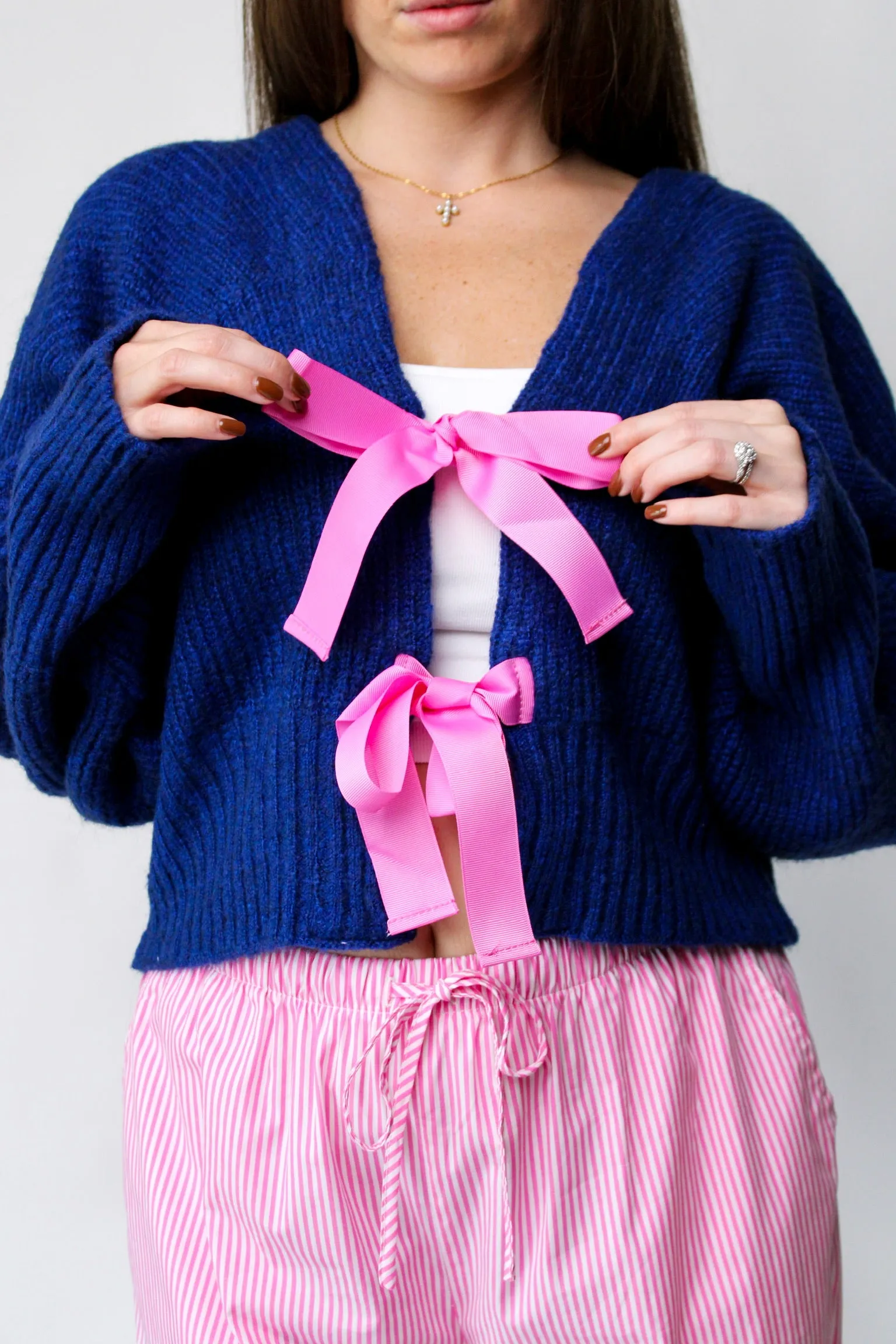 Blue Bliss Bow Cardigan