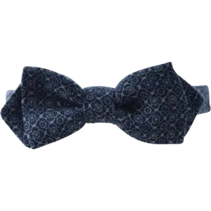 Blue Mini Geometric Bow Tie