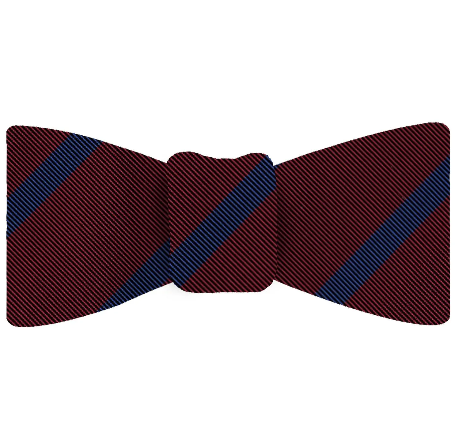 Blue on Dark Red Mogador Striped Bow Tie #MGSBT-3